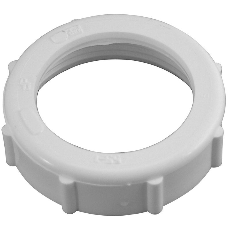 Plumb Pak PP20955 Slip Joint Nut, 1-1/2 in Size, PVC, White